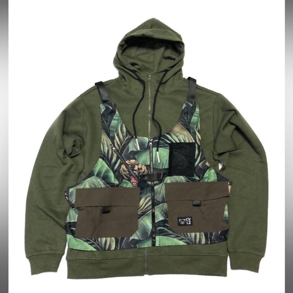 Civilized Hoodie and Pant Set with Detachable Vest
Style# CV5088
Color: Olive - Picture 2 of 5